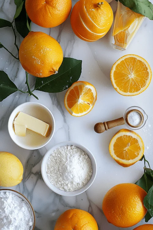 ingredientes Bizcocho de naranja con mantequilla