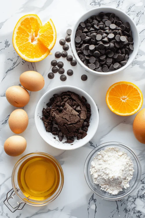 ingredientes Bizcocho de naranja con pepitas de chocolate