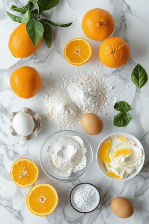 ingredientes Bizcocho de naranja y queso mascarpone